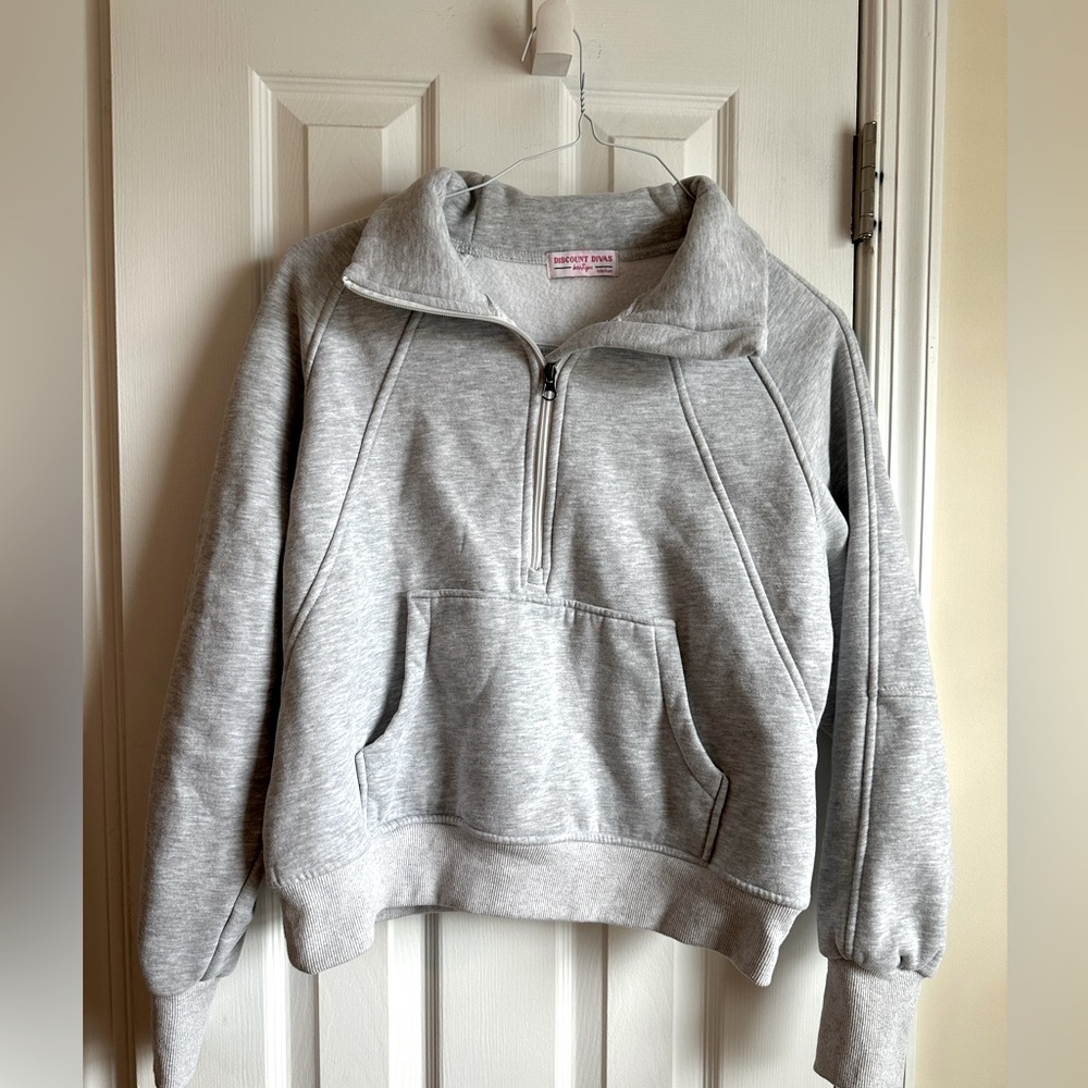 Discount Divas luxe fleece funnel neck pull over